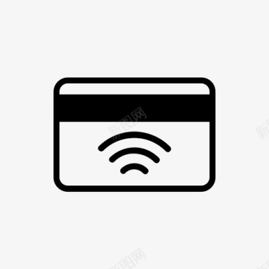 非接触式支付卡nfc图标图标