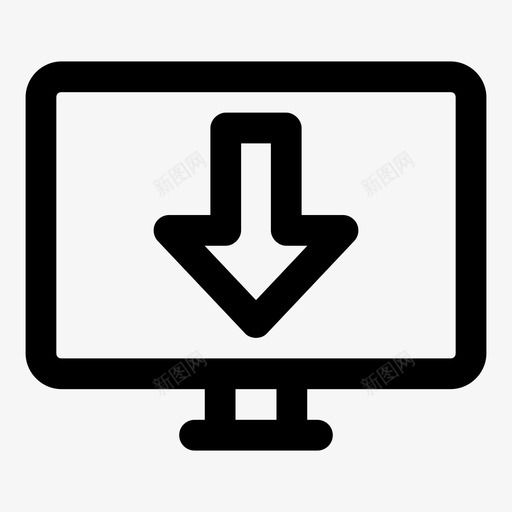 监视器向下转到底部图标svg_新图网 https://ixintu.com 下载 向上向下 向下 导入 监视器向下 转到底部