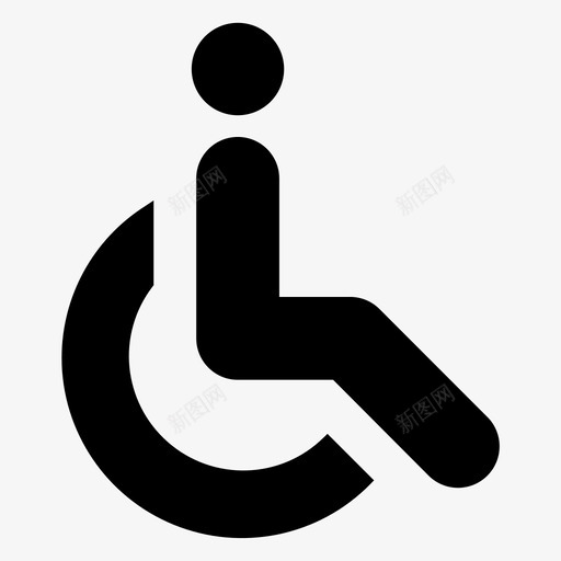 轮椅上的病人残疾病人椅子图标svg_新图网 https://ixintu.com 医疗保健收集字形 残疾 病人椅子 轮椅 轮椅上的病人