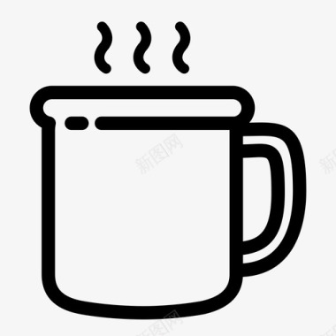 杯子咖啡杯把手图标图标