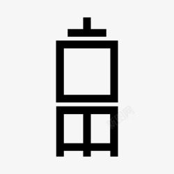 风格派画架抽象艺术蒙德里安图标高清图片