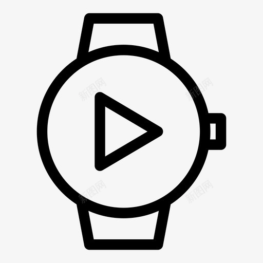 播放器智能手表时钟设备图标svg_新图网 https://ixintu.com 技术 播放器智能手表 时钟 智能手表 设备
