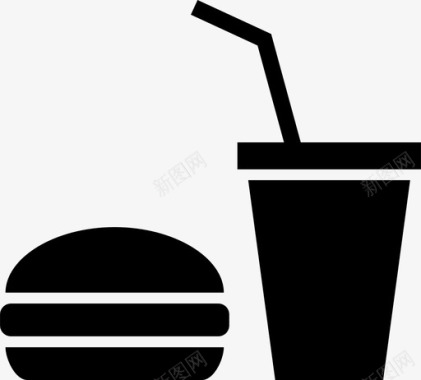 快餐汉堡餐厅图标图标