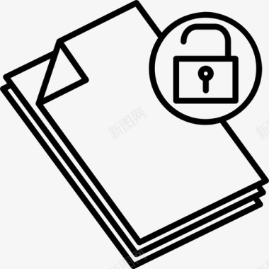 解锁文件未保护文件不安全文件图标图标