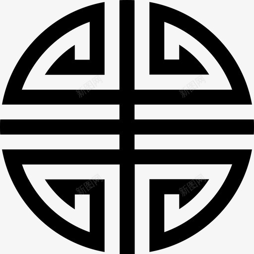 中国图案中国圆图标svg_新图网 https://ixintu.com 东方 中国 中国图案 圆 曼陀罗