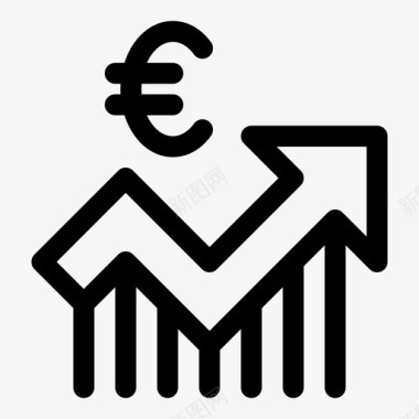 货币图货币增长图图标图标