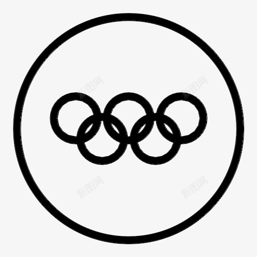 奥运会运动员参赛国家图标svg_新图网 https://ixintu.com 世界旗帜圆形轮廓 体育 参赛国家 奥林匹克五环 奥运会 运动员