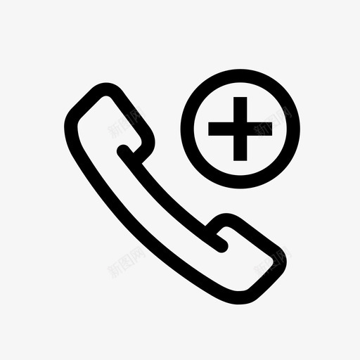 添加呼叫紧急呼叫操作图标svg_新图网 https://ixintu.com 小图标设置通信 操作 添加呼叫 电话 紧急呼叫