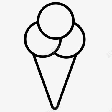 冰淇淋蛋卷夏天图标图标