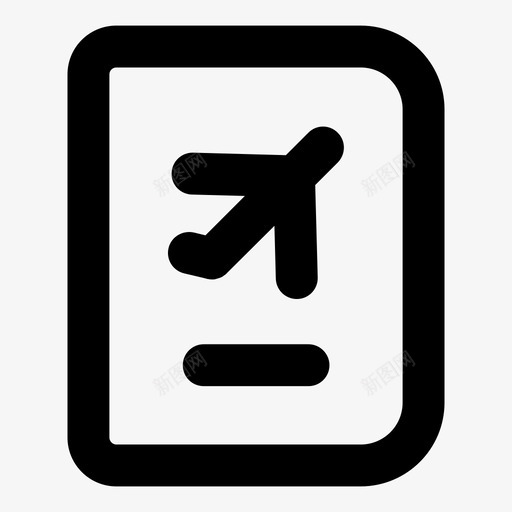 护照飞机航班图标svg_新图网 https://ixintu.com 护照 旅行 旅行地点粗体轮廓 机票 航班 身份证 飞机
