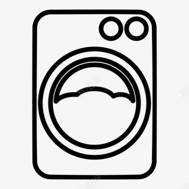 洗衣机衣服洗衣房图标图标