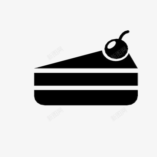 蛋糕樱桃咖啡图标svg_新图网 https://ixintu.com 咖啡 樱桃 点心 甜点 蛋糕 食物