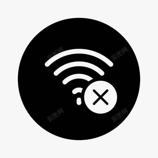 删除wifi删除网络删除连接图标svg_新图网 https://ixintu.com 删除internet 删除wifi 删除网络 删除连接