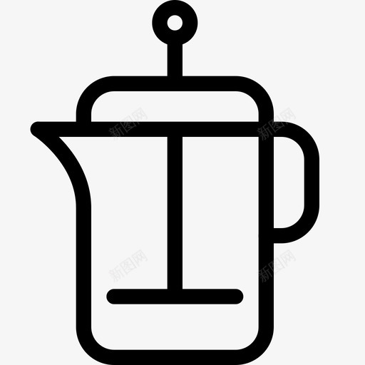 法式印刷机咖啡饮料图标svg_新图网 https://ixintu.com dottie 咖啡 搅拌机 机器 法式印刷机 滤器 饮料
