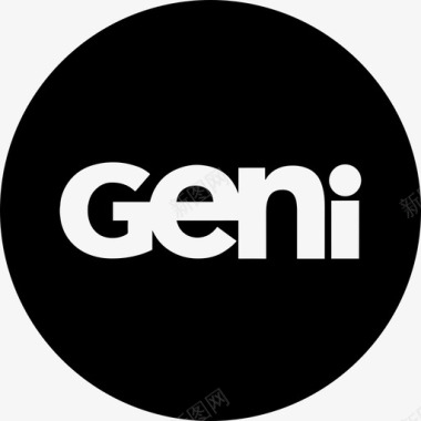 Geni社交标志圆形社交图标图标