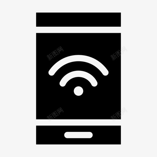 移动信号设备智能手机图标svg_新图网 https://ixintu.com wifi 智能手机 移动信号 设备 通信填充