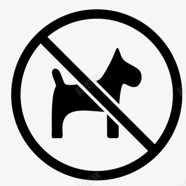 没有狗同居禁止图标图标