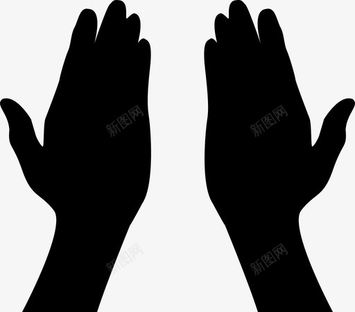 祈祷之手手掌阅读图标svg_新图网 https://ixintu.com 手势 手掌 祈祷之手 阅读