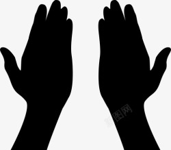 祈祷之手祈祷之手手掌阅读图标高清图片