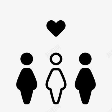 女性组心脏爱情图标图标