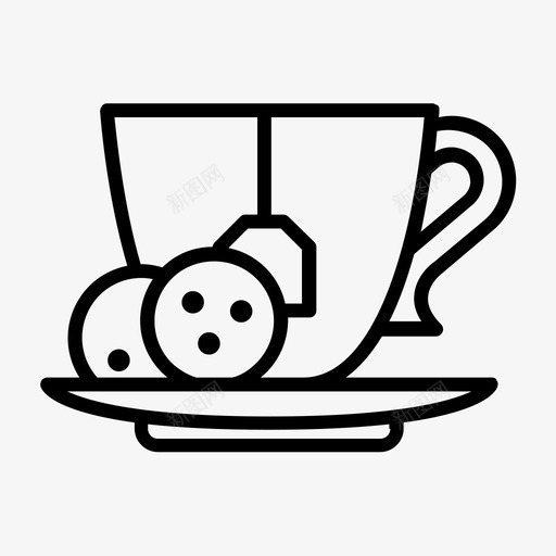 茶和曲奇杯子餐厅图标svg_新图网 https://ixintu.com 杯子 美味餐厅 茶和曲奇 茶馆 餐厅