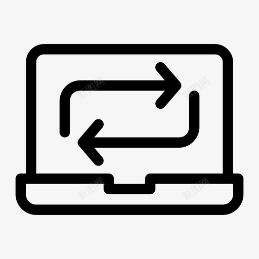 笔记本重复箭头循环图标svg_新图网 https://ixintu.com 循环 笔记本重复 箭头 返回 重复按钮 重放