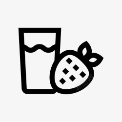 草莓轮廓草莓汁新鲜水果有机水果图标高清图片