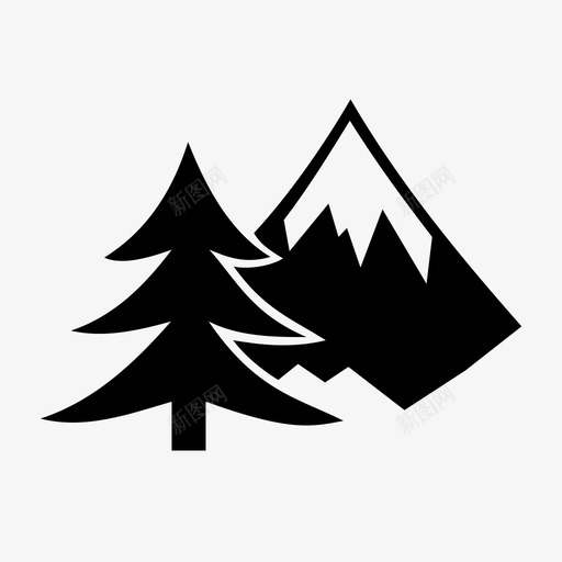 高山加拿大科罗拉多图标svg_新图网 https://ixintu.com 加拿大 户外 科罗拉多 自然环境 落基山脉 高山