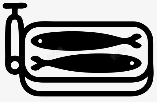 沙丁鱼罐头便宜鱼图标图标