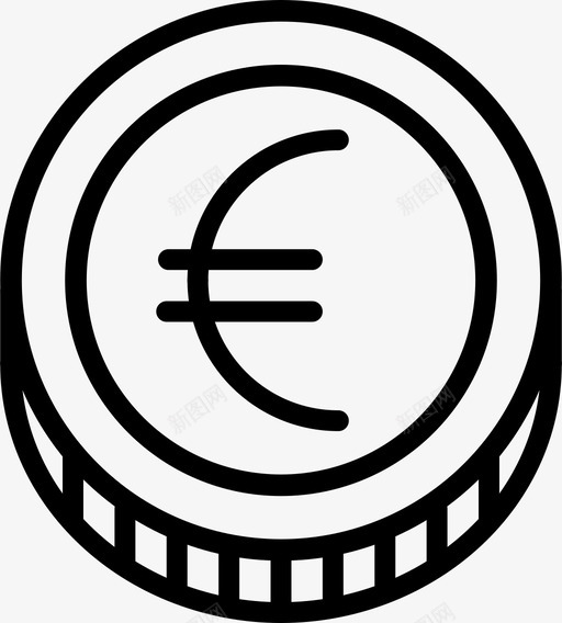 欧元硬币电子商务货币图标svg_新图网 https://ixintu.com 欧元硬币 电子商务 电子商务概要 货币