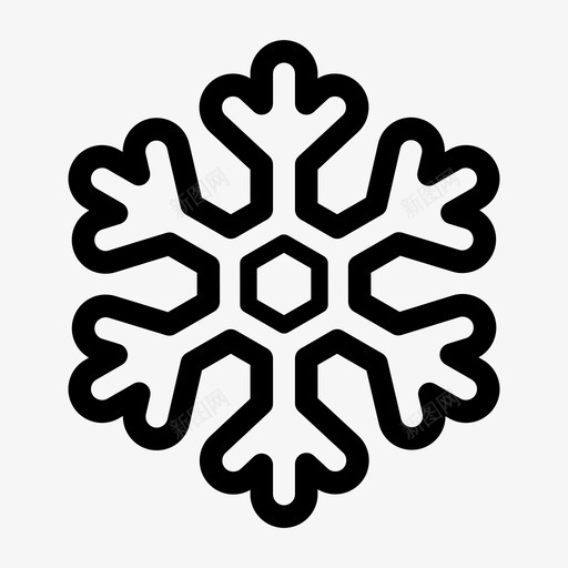 雪花冬天假日图标svg_新图网 https://ixintu.com 假日 冬天 雪花