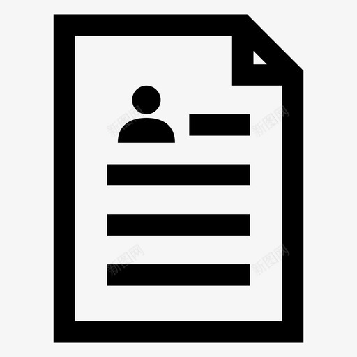 身份申请人生物数据图标svg_新图网 https://ixintu.com 个人 生物数据 申请人 简历 身份