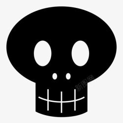 恶作剧的人头骨头头骨死人头图标高清图片