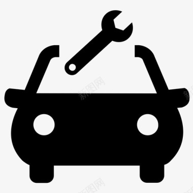 汽车修理汽车维修汽车检查图标图标