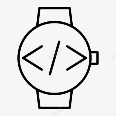代码智能手表苹果智能手表时钟图标图标