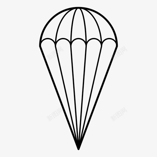 降落伞空气动力阻力图标svg_新图网 https://ixintu.com 下降 停止 强力布 空气动力 阻力 降落伞