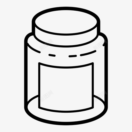 罐子容器空罐子图标svg_新图网 https://ixintu.com 容器 玻璃 石匠罐子 空罐子 罐子
