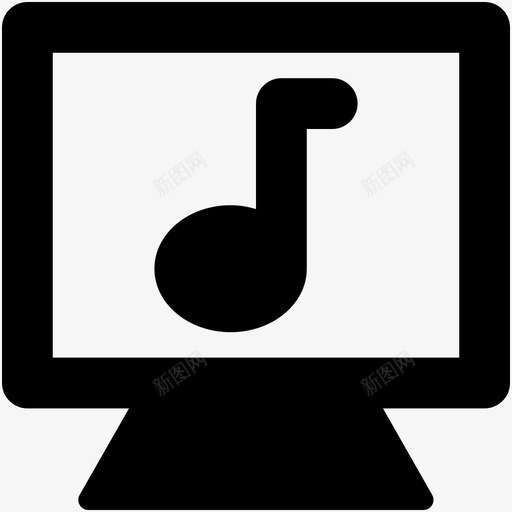 显示器led音乐图标svg_新图网 https://ixintu.com led 屏幕 显示器 音乐 音乐备忘 音频和视频图标集