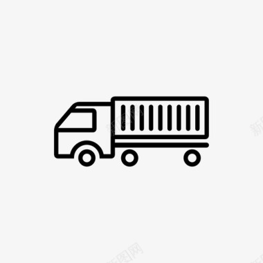 卡车送货车拖车图标图标