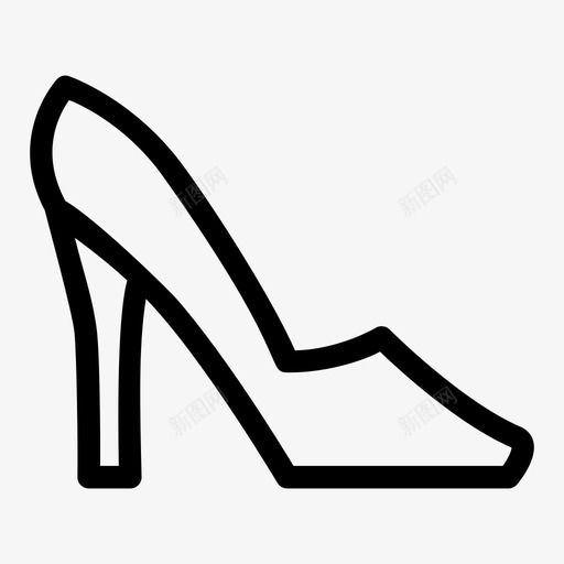 鞋跟时尚高跟鞋图标svg_新图网 https://ixintu.com 时尚 服装配件 鞋跟 高跟鞋