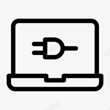 笔记本电脑插头充电电气图标图标