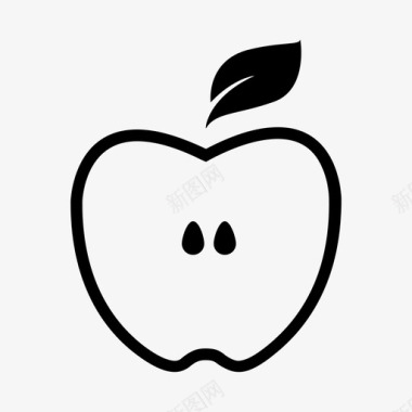 苹果片新鲜水果图标图标