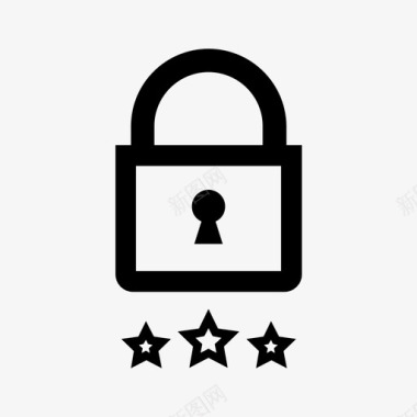 ssl锁证书保护图标图标