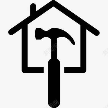 房屋维修建筑修理图标图标