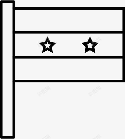 叙利亚亚洲国家图标svg_新图网 https://ixintu.com 世界国旗轮廓 亚洲 叙利亚 国家 国旗