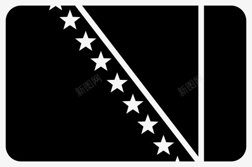 波斯尼亚和黑塞哥维那国家欧洲图标svg_新图网 https://ixintu.com 世界圆形矩形旗雕文 国家 旗帜 欧洲 波斯尼亚和黑塞哥维那