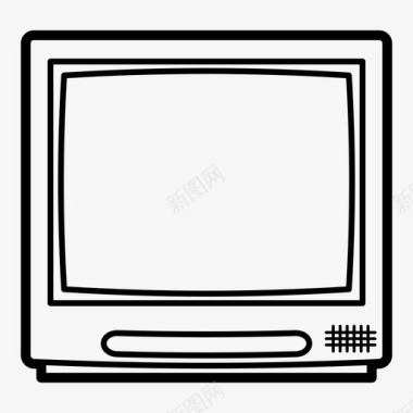 旧电视经典电视电视图标图标