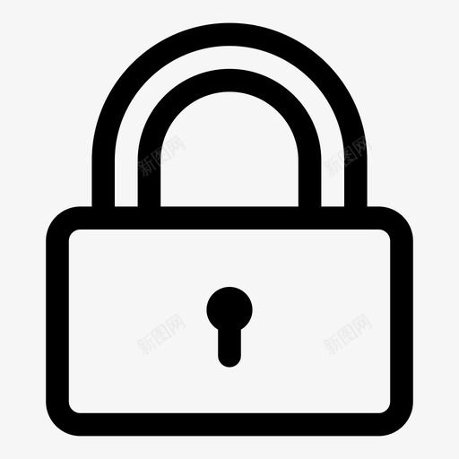 锁私人纯线路图标svg_新图网 https://ixintu.com 私人 纯线路 锁