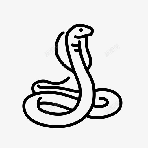 蛇动物眼镜蛇图标svg_新图网 https://ixintu.com 动物 动物爬行动物 爬行动物 眼镜蛇 蛇