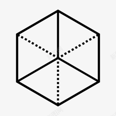 等轴测立方体三维几何体图标图标